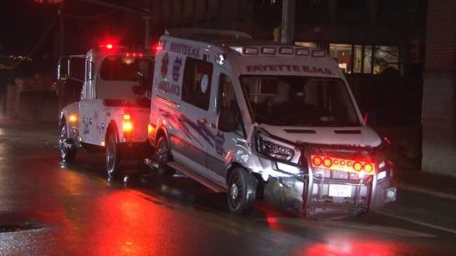 5 taken to hospital after vehicle, ambulance collide in Uniontown