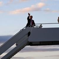 President Donald Trump, in Miami, brags about the economy despite an election