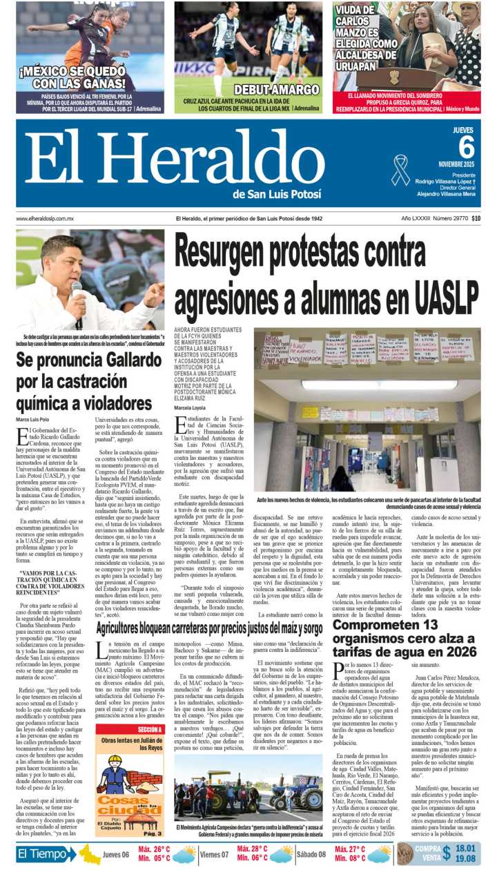 Edición impresa 06 de noviembre de 2025