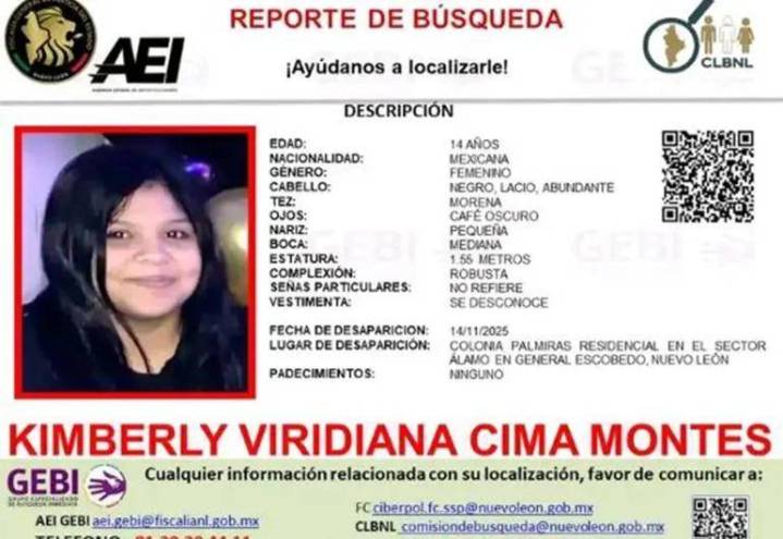 Adolescente de 14 años desaparece tras conocerse con usuario de Roblox; familia pide ayuda