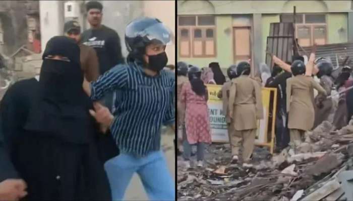 Muslim mob including women and children pelt stones on officials during demolition of illegal dargah in Somnath, around 100 booked: Read FIR details