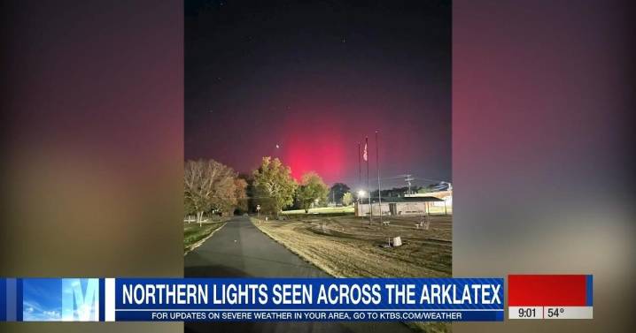 Rare southern appearance of Northern Lights dazzles skies over Louisiana and Texas