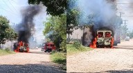 Orán: Una trafic abandonada se incendió en plena calle y causó alarma en el barrio