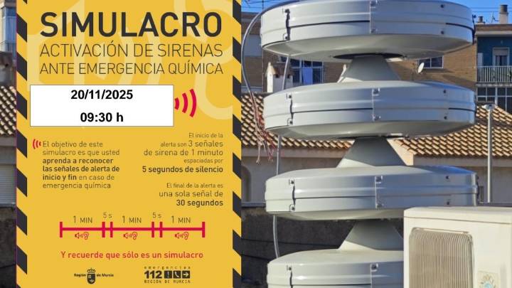 Simulacro de emergencia química en la población cartagenera de Alumbres este jueves