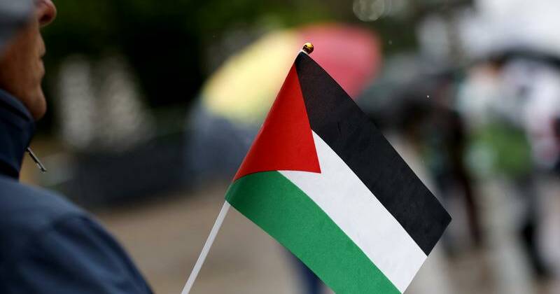 Supporters fly flag for Palestine in show of heart