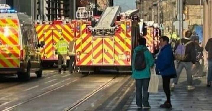 Edinburgh pedestrian 'hit by tram' as area locked down in major emergency response
