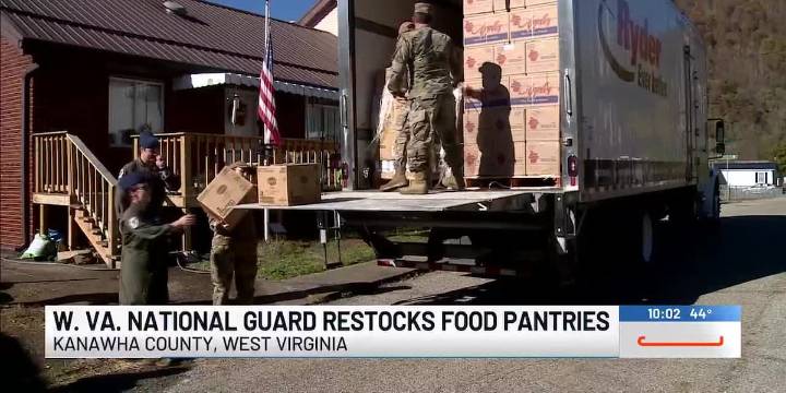 West Virginia National Guard helps restock food pantries