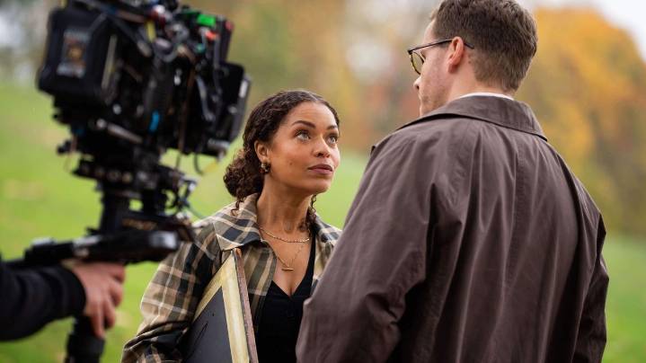 On the set of the first Agatha Christie show where mysteries are solved with the internet