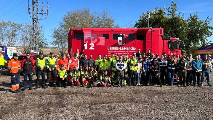 250 efectivos participan en un simulacro de inundación en Alcaudete de la Jara