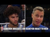 Cameron Boozer & Jon Scheyer react to Duke's win vs. Texas in season opener