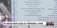 Omaha’s Memorial Park stolen plaques replaced