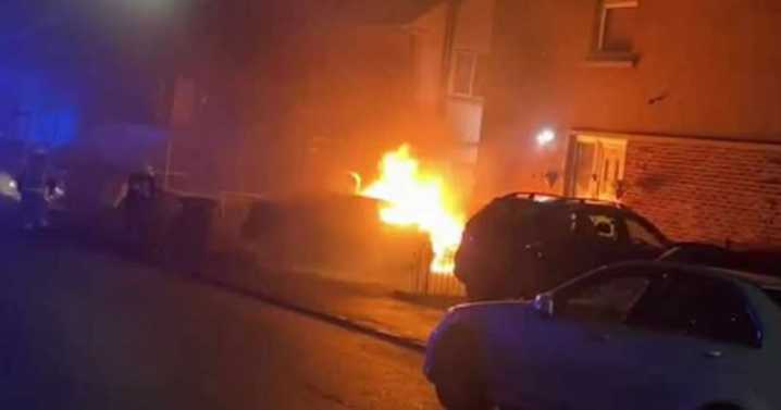 Car torched in early-hours firebombing in plush Scots town as police launch probe