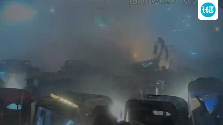 Red Fort blast: Chilling CCTV footage shows moment car exploded in Delhi