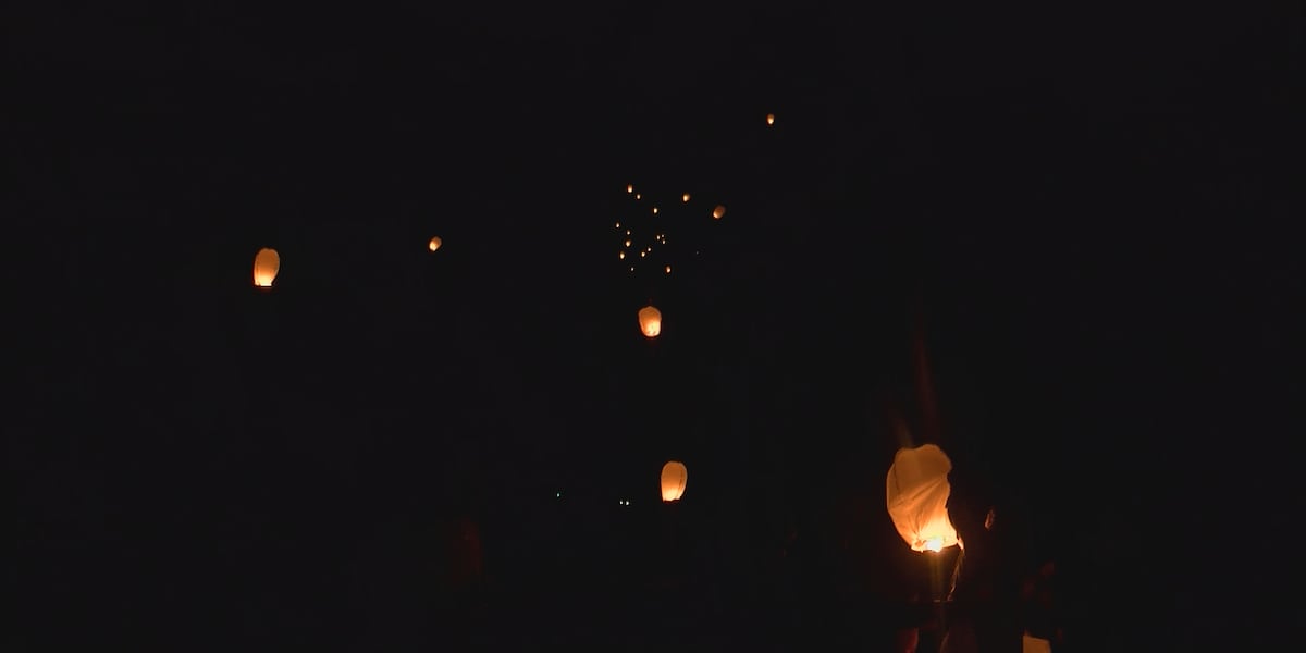 Community comes together for lantern send-off for 18