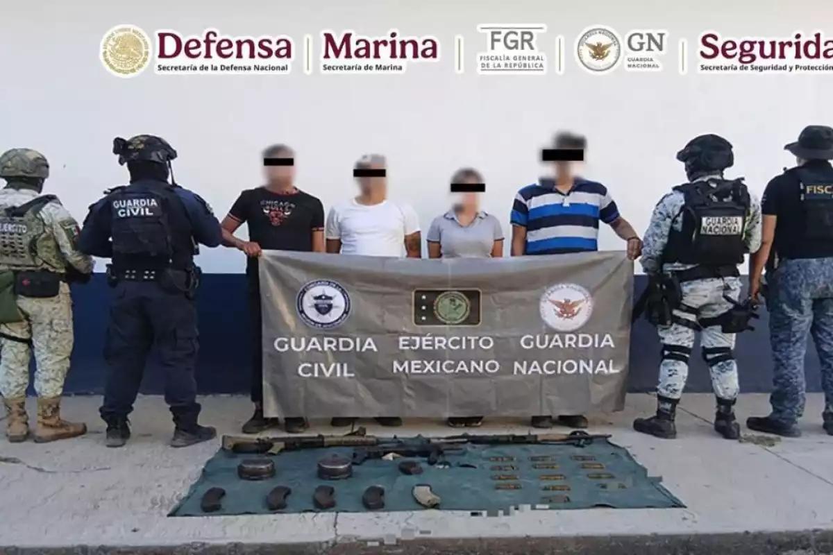 Plan Michoacán: detienen a cuatro presuntos delincuentes y decomisan arsenal en operativos de seguridad