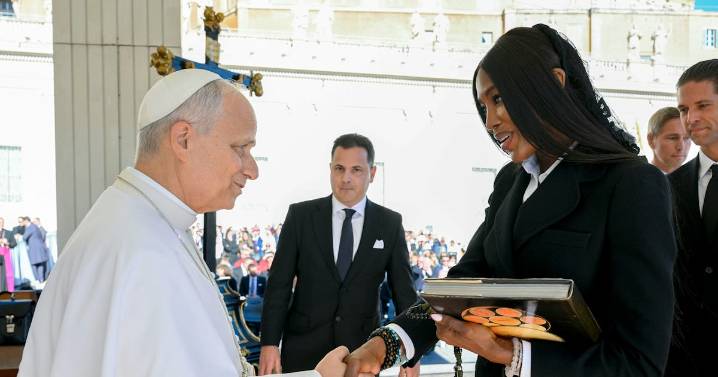 Naomi Campbell Suits Up to Meet Pope Leo XIV
