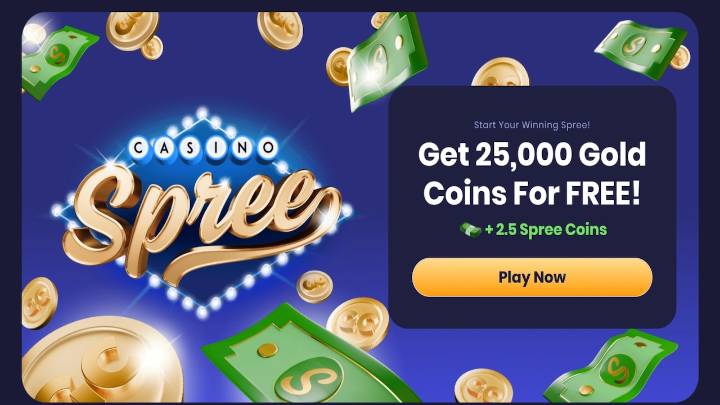 Spree Casino no deposit bonus 2025: Claim 25K GC + 2.5 free SC