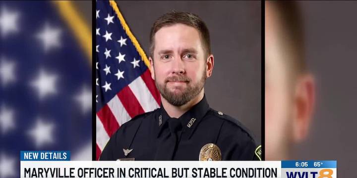 Maryville officer continues to make small improvements after serious crash during JD Vance motorcade