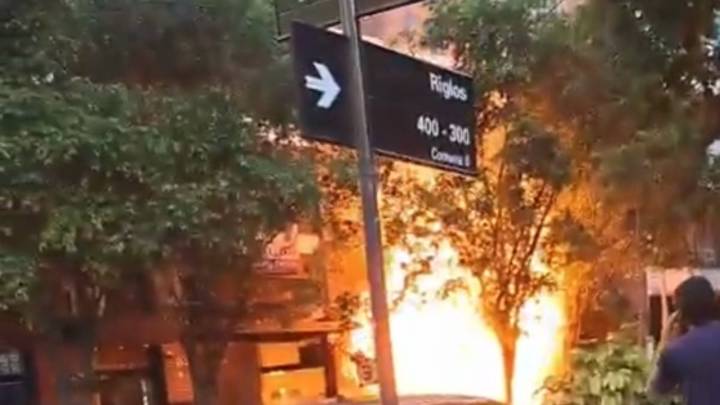 Impactante incendio en un edificio de Caballito por una fuga de gas