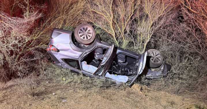 91-year-old man pulled from overturned car on Interstate 19 frontage road