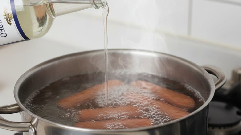 Pocos lo saben: para qué sirve agregarle vinagre al agua de cocción de las salchichas