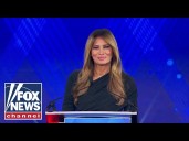 First lady Melania Trump accepts the 'Patriot of the Year' award at Fox Nation Patriot Awards