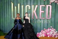 Ariana Grande and Cynthia Erivo wear Gothic gowns to Wicked: For Good premiere