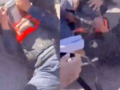 Captan brutal agresión a policía en protestas de la “Generación Z” en Ciudad de México