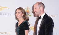 Kate dazzles in velvet gown as she attends Royal Variety Performance with William