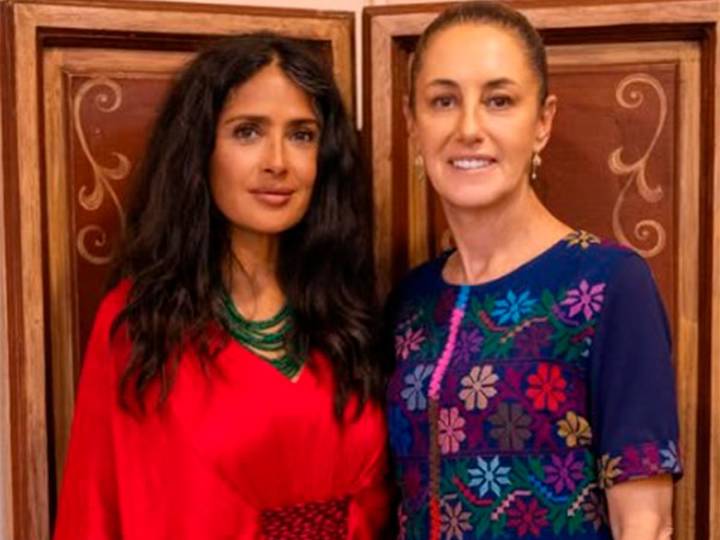 Tras conocer a Salma Hayek, presidenta Sheinbaum la califica de “extraordinaria”