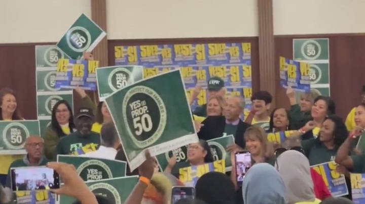 Governor Newsom rallies caregivers in San Diego to back Proposition 50