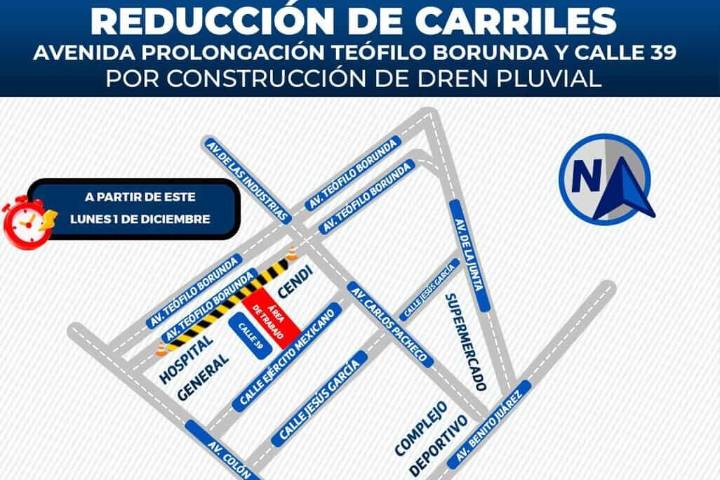 Alerta vial! Por construcción de dren pluvial reducirán circulación en calle 39 en Barrio el Bajo