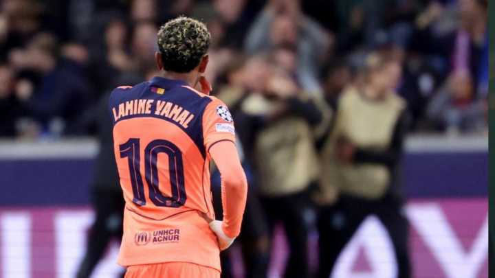 El enganchón de Lamine con la grada<br>