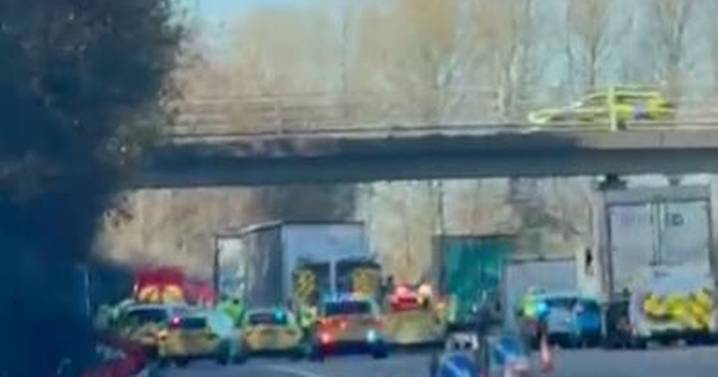 M20 closed near Ashford until early evening following multi