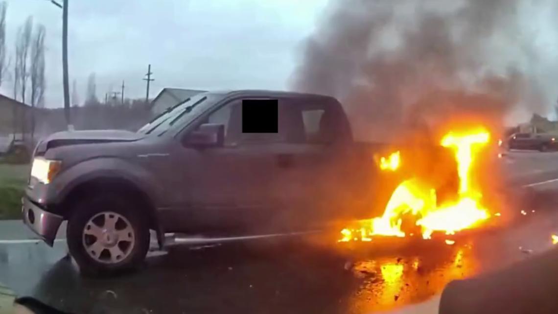 Snohomish County deputies save man from truck fire
