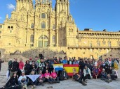 Más de 60 vecinos de Palos de la Frontera culminan el Camino de Santiago