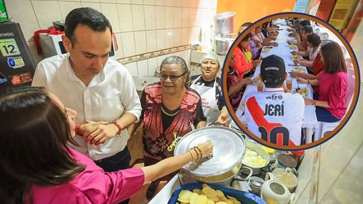 Presidente Jerí supervisa comedor popular en Comas y celebró su cumpleaños