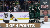 The Vegas Golden Knights secured three of four points vs the Minnesota Wild and St. Louis Blues
