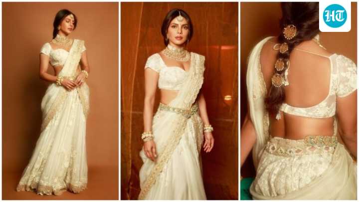Priyanka 'channels inner devi' in white lehenga styled with south Indian touches