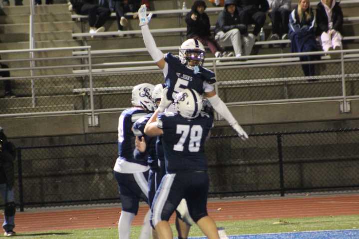 Maxwell Parent’s historic night lifts St. John’s Prep football to semis (video)