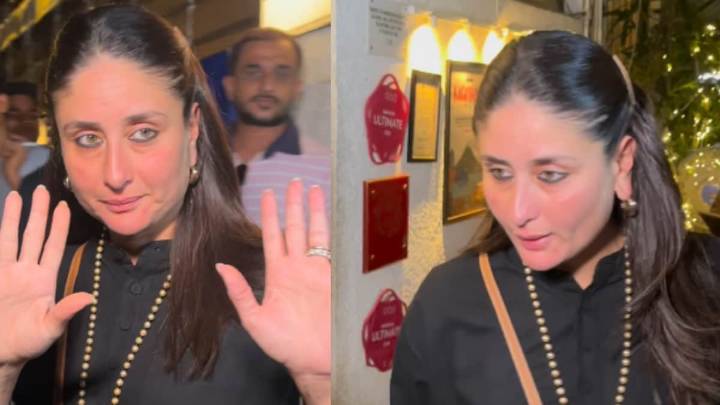 Kareena Kapoor Keeps It Cool As She Waves At Paparazzi Outside A Mumbai Restaurant