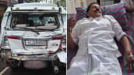 Private bus rams into car; Kerala Congress (M) leader Stephen George injured