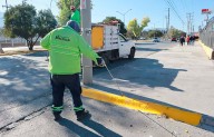 Delimita Municipio camellones en favor de la seguridad vial en Saltillo