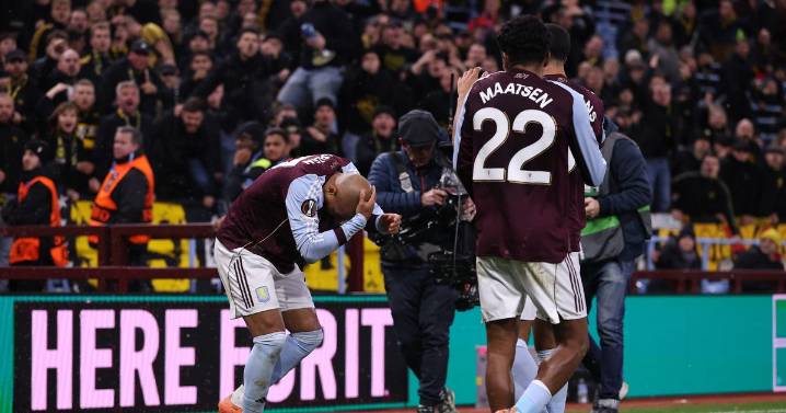 Aston Villa star struck on head by missile in ugly scenes before game is suspended