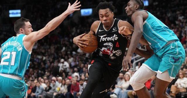 Barrett's layup with 18.4 seconds left to play hands Raptors 110