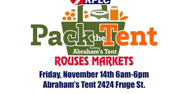 Pack the Tent: Help us fill the pantry at Abraham’s Tent on Nov. 14
