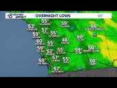 Temps dip across the region on Halloween night, lingering into next week