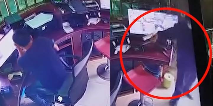 Sicario entra a la oficina para matar a empresario, pero el arma se traba y la víctima queda ilesa