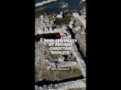 Pope Leo prays at ancient sunken basilica