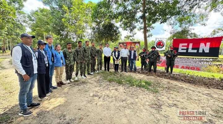 ELN liberó a 5 soldados que mantenía secuestrados en Arauca